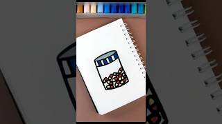 💊💊 How to draw Capsule Bottle  ❤️ Capsule Bottle Easy Drawing and Sketch Idea capsule drawing [upl. by Annaid]