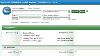 Searching with CINAHL Headings [upl. by Naxor]