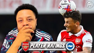 Arsenal 03 Brighton  TROOPZ PLAYER RATINGS  REISS NELSON WAS MOTM THE REST WERE PSS POOR [upl. by Avehstab]