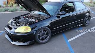 2000 Honda Civic Track Car walkaround [upl. by Saxe]