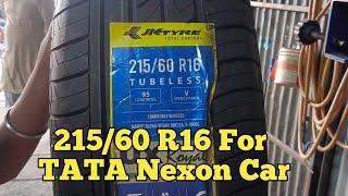 21560 R16 For Tata Nexon Car  Best Tyre For Tata Nexon  Tyre Fitment guide automobile [upl. by Thursby]