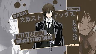 Dazai Osamu AMV  Edit Genius By Sia [upl. by Aihseket]