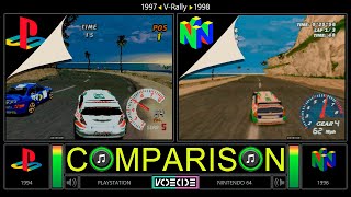 VRally PlayStation vs Nintendo 64 Side by Side Comparison [upl. by Lemahs]