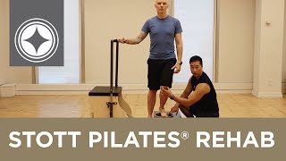 STOTT PILATES® Rehab  Glute Activation Footpress on Long Box [upl. by Edana]