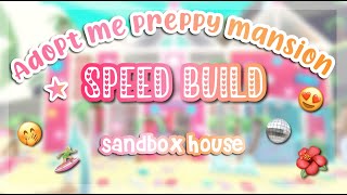 🌴🩷 PREPPY MANSION SPEED BUILD adopt me Roblox [upl. by Yram]