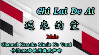 Chi Lai De Ai 遲來的愛  male  karaoke mandarin no vocal [upl. by Laehcar287]