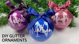 DIY CHRISTMAS ORNAMENTS WITH GLITTER  The BEST Step By Step Video For Beginners [upl. by Eudosia]