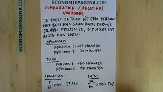 Comparatief relatief voordeel Economiepaginacom [upl. by Aleron]