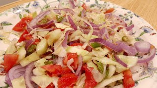 My Favourite Salad  Kachumber Asian Slaw How to make Best Salad in 2 Minute Recipe [upl. by Nerrot]