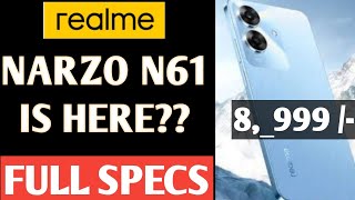 Realme Narzo N61  Narzo N61 full Specifications  Narzo N61 Launching Date  techyloki [upl. by Ana]