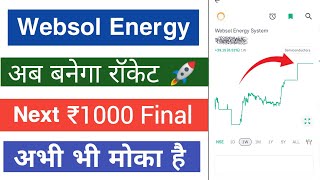 Websol Energy Share Latest News Today  Next ₹700 Final 🥳🥳 Websol Energy New Order News [upl. by Orimlede797]