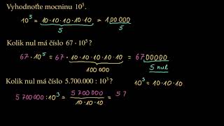 Mocniny desítky a posuny desetinné čárky  Matematika  Khan Academy [upl. by Dey]