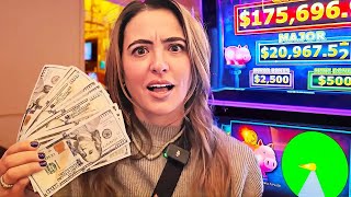 LUCKIEST JACKPOT w No Money Left in Vegas [upl. by Eniarol]