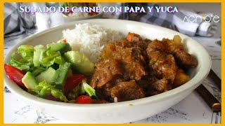 SUDADO o ESTOFADO de CARNE COLOMBIANO  Prepara la más deliciosa Carne Guisada o Estofado de Carne [upl. by Atteugram464]