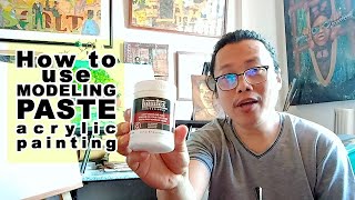 How to Use Modeling Paste on Acrylic Paints [upl. by Repsihw]