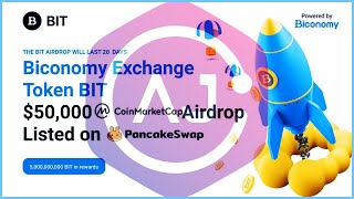 50000 Aidrop and Launch of BIT Token  native token of Canadian Crypto Exchange Biconomycom [upl. by Saqaw]