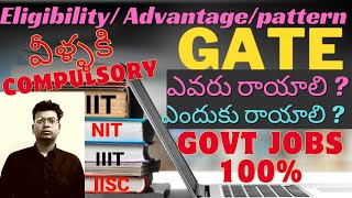 All about GATE Exam in Telugu GATE Eligibility  GATE Paper patternWhat is GATE EXAM btech GATE [upl. by Odelinda807]