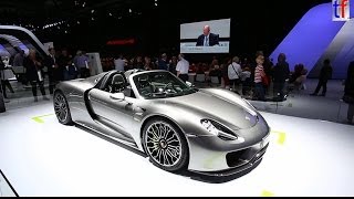 Porsche 918 Spyder 911 Targa 4S 911 RSR 919 Hybrid Panamera 4S Stuttgart 27052014 [upl. by Geminius]