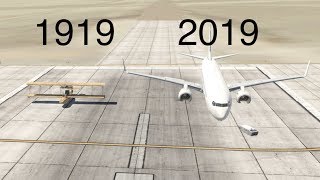 1919 Passenger Plane VS 2019 Passenger Plane  100 Years Of Aviation [upl. by Nolrak]