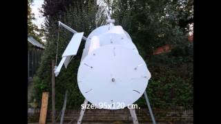 homemade VAWT vertical axis wind turbine [upl. by Zorah]