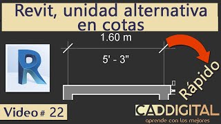 Revit unidad alternativa en cotas [upl. by Wanids]