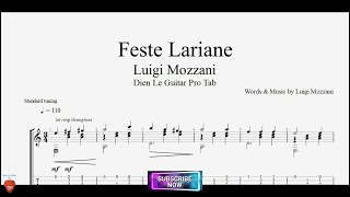 Feste Lariane by Luigi Mozzani with Guitar Tutorial TABs [upl. by Shea573]