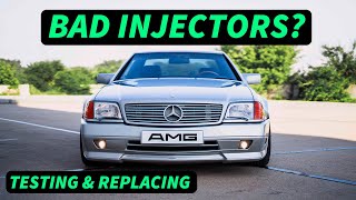 TESTING AND INSTALLING ALL NEW INJECTORS IN A MERCEDES R129 IS IT WORTH IT [upl. by Pejsach]