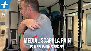 Medial Scapula Pain Relieving Exercises  Tim Keeley  Physio REHAB [upl. by Annhoj]