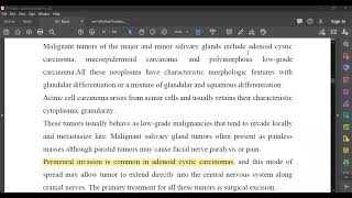 L26 Pathology Salivary Gland Tumors 2 [upl. by Anonyw]