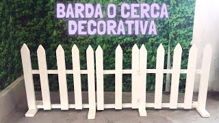 COMO HACER UNA CERCA BARDA DE MADERA PARA DECORAR EVENTOS O JARDIN [upl. by Annahavas]