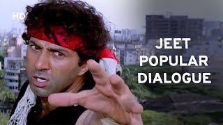 Popular Dialogue on Tik Tok  Sunny Deol  Salman Khan  Karisma Kapoor  JEET  Best Hindi Movie [upl. by Irrol]