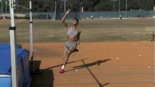 inika mcpherson high jump practice [upl. by Aniahs]