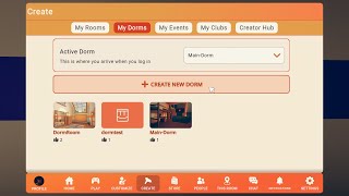 Messing around with the new dorm update in Rec Room [upl. by Becki]