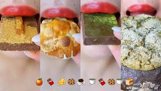 asmr🍫생초콜릿 녹차 카라멜샌드 소보루크림빵 쿠키 CHOCOLATE TANGERINE CARAMEL SAND SOBORU CREAM BREAD CHEESE COOKIE [upl. by Syxela]