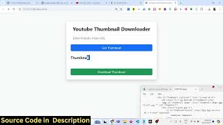 Build a Youtube Thumbnail Downloader From URL in Browser Using Javascript [upl. by Ylra]