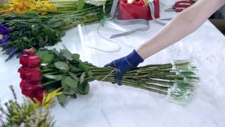 How to create a Roses Bouquet and Boxed Flowers [upl. by Naerad]