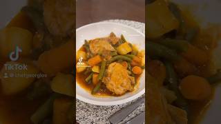 String beans with potatoes carrots chicken and feta cheese😋 shorts [upl. by Onairelav818]