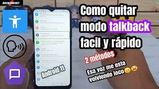 Como quitar modo talkback de mi android apagar la voz que habla sola samsung Huawei Motorola etc [upl. by Analle]