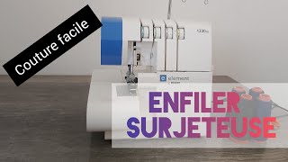 ENFILAGE de la SURJETEUSE PFAFF element 1230 OL [upl. by Ahsyle]