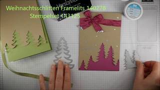 Schnelle schlichte Weihnachtskarten mit StampinUp [upl. by Eciralc190]