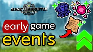 EVERY Player Should Do These EARLY Events  Monster Hunter World Guide [upl. by Haneen]