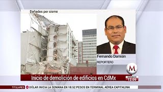 Inició la demolición de edificios en CdMx [upl. by Enilkcaj]