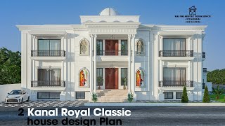 2 Kanal Luxury Royal Classic House Design  2 Kanal House Plan 2024 [upl. by Noni555]