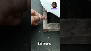 How to hammer a nail in wood । Woodworking tricks shorts nails woodworking [upl. by Ethelinda911]