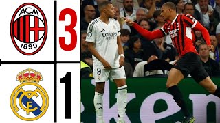 🔴 Real Madrid  Ac Milan 31 All Goals and Extended Highlights ✓ champions league 202425 [upl. by Kemme]