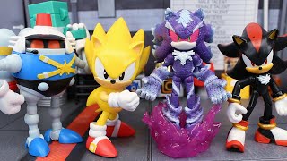 Jakks Pacific Wave 15 Mephiles Classic Super Sonic And Heavy Gunner Figure Review [upl. by Osicran]