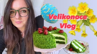 Velikonoční VLOG 🌸🥚🍰 l Recept na Mechový dort l Barvení vajec [upl. by Kcirederf]