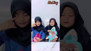 FEBY amp KAYLA MIMPI SERAM SAAT TIDUR BARENG BONEKA LABUBU😴😱trending comedy humor funny shorts [upl. by Ffilc]