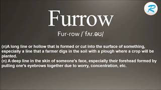 How to pronounce Furrow [upl. by Aliwt]