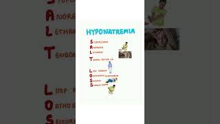 Mnemonic for hyponatremia kattrucate stomapain seizures lethargy medicalreels [upl. by Cheadle]